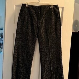 Leopard Print Black Pants